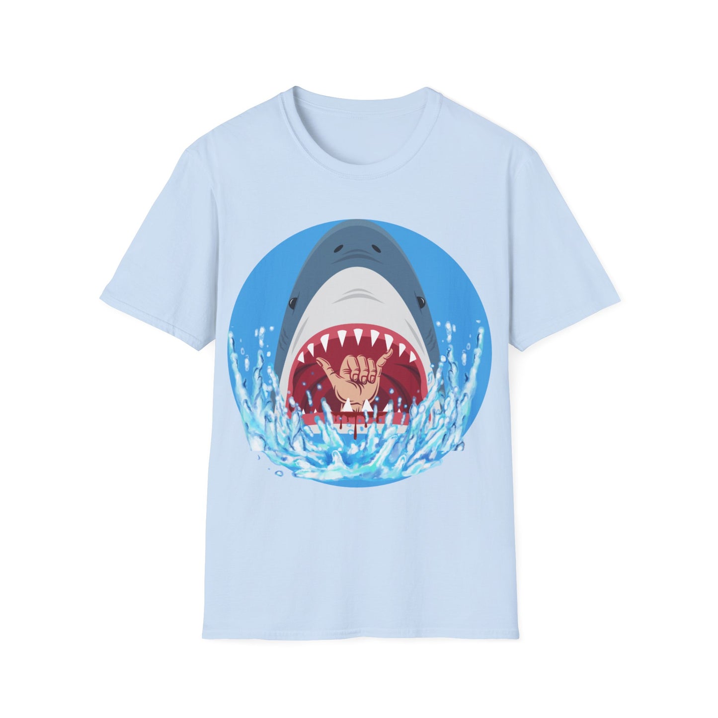 Camiseta unisex de estilo suave Surfin' Shark de la UE 