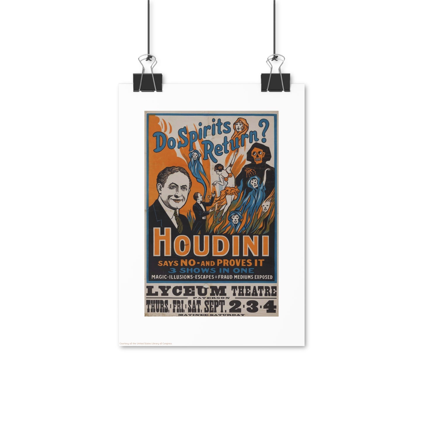 Houdini Illustration Vertical Poster EU