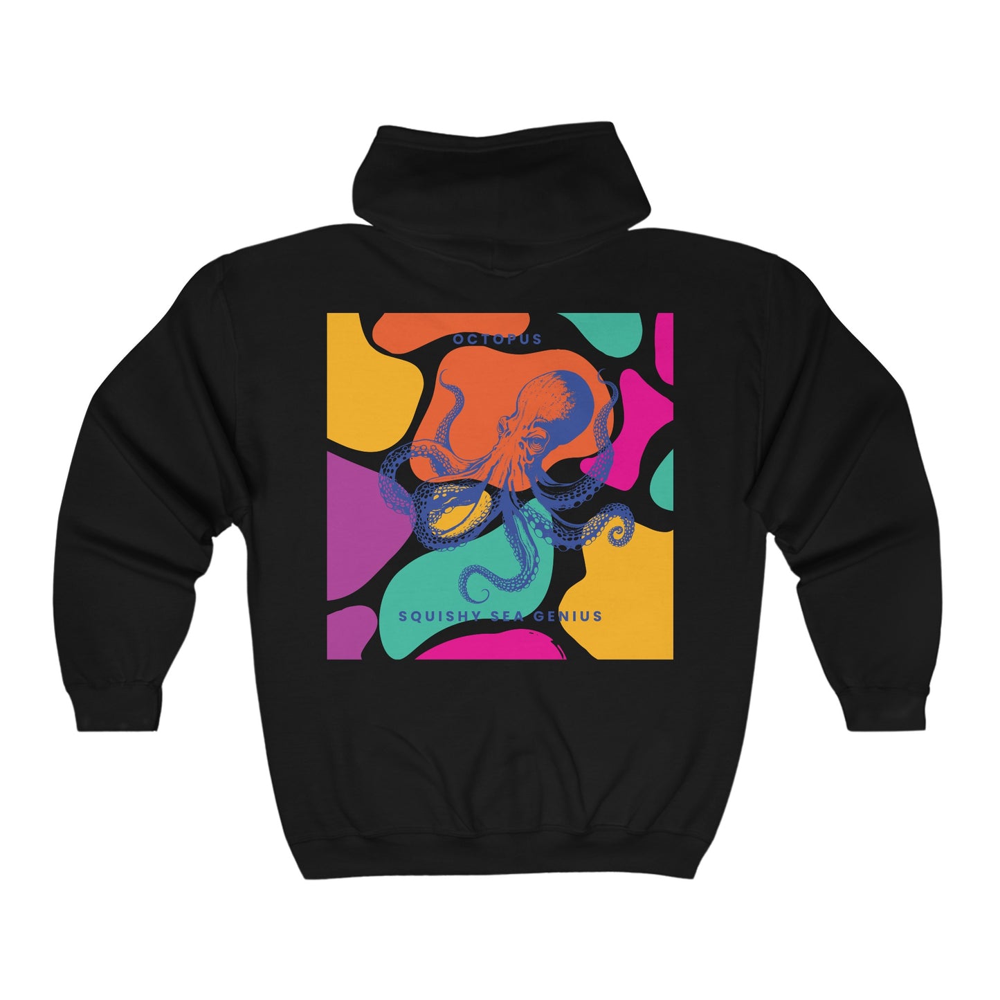 Squishy Sea Genius Octopus Unisex Heavy Blend™ Full Zip Hooded Sweatshirt EU