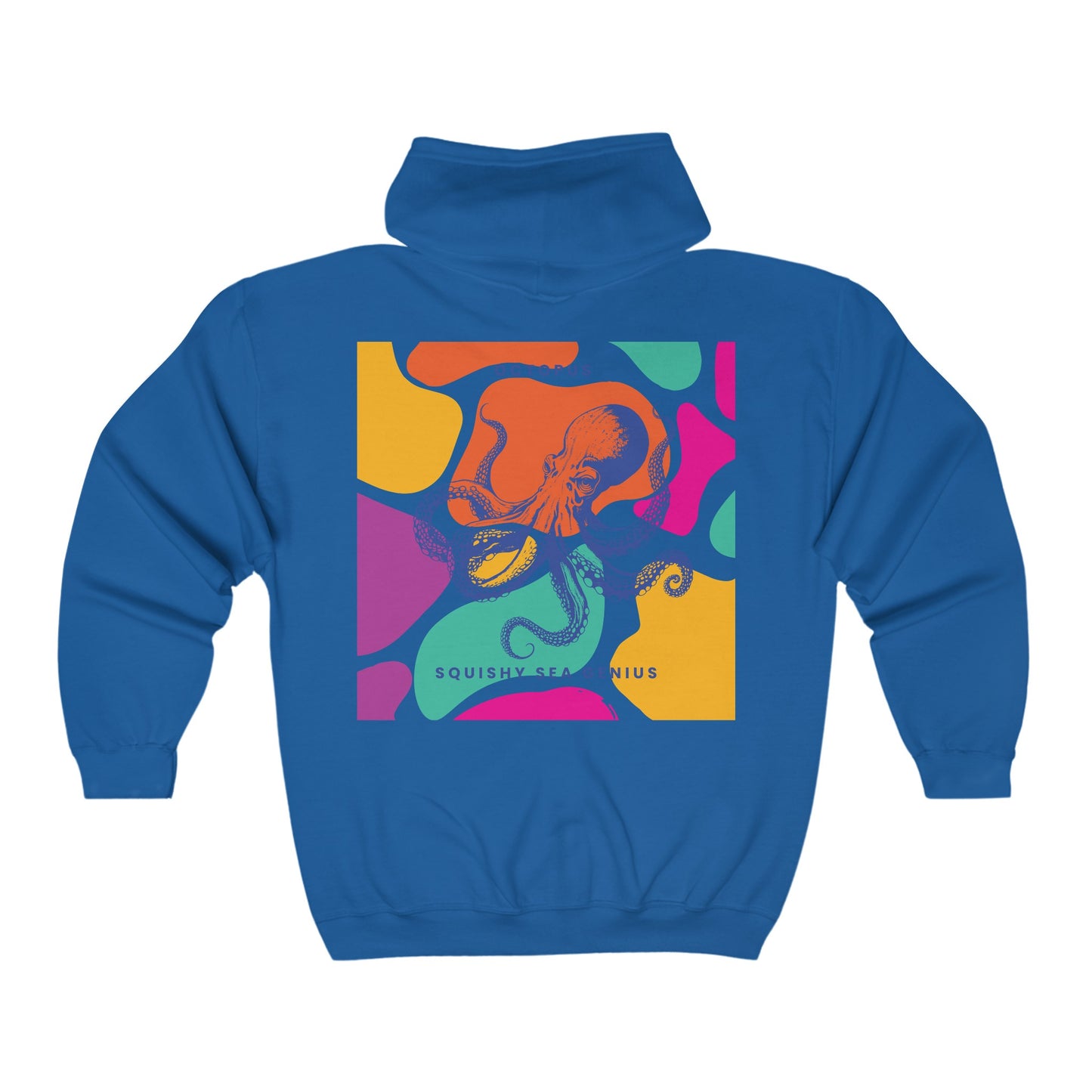 Squishy Sea Genius Octopus Unisex Heavy Blend™ Full Zip Hooded Sweatshirt EU