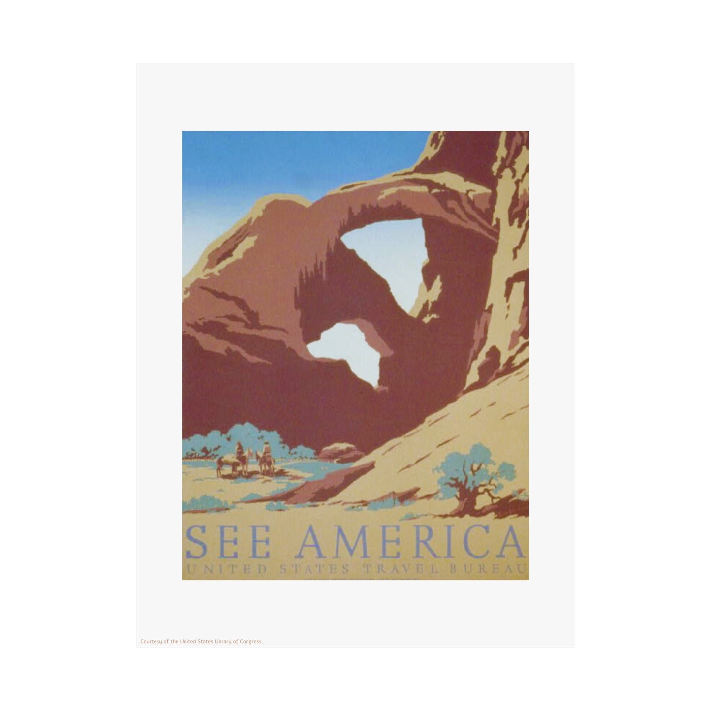 See America Two Illustration Vertical Poster