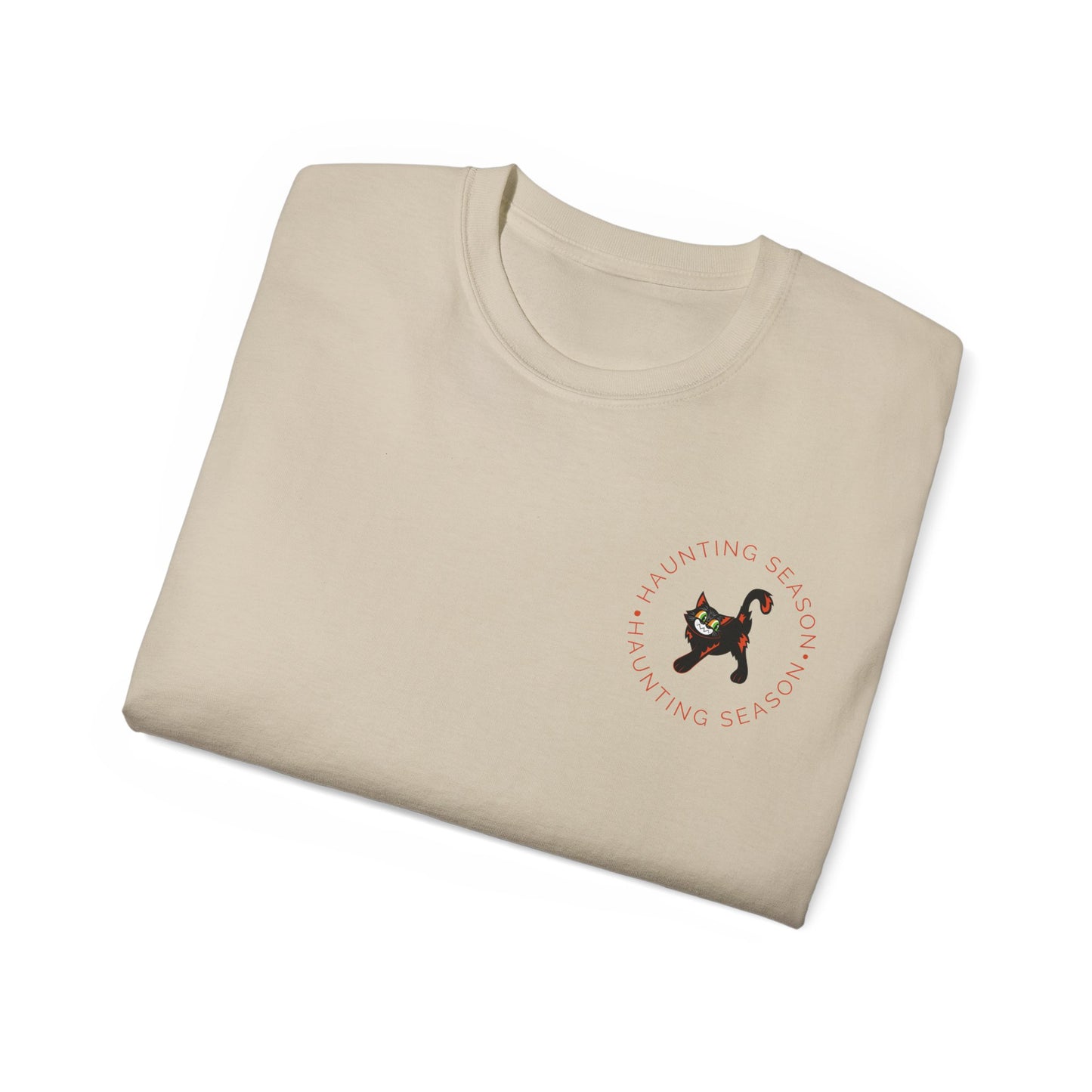 Camiseta unisex de algodón ultra fino Haunting Kitty 