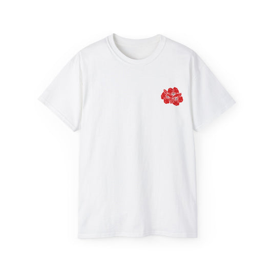 Poppies Over Heart Illustration Ultra Cotton Tee