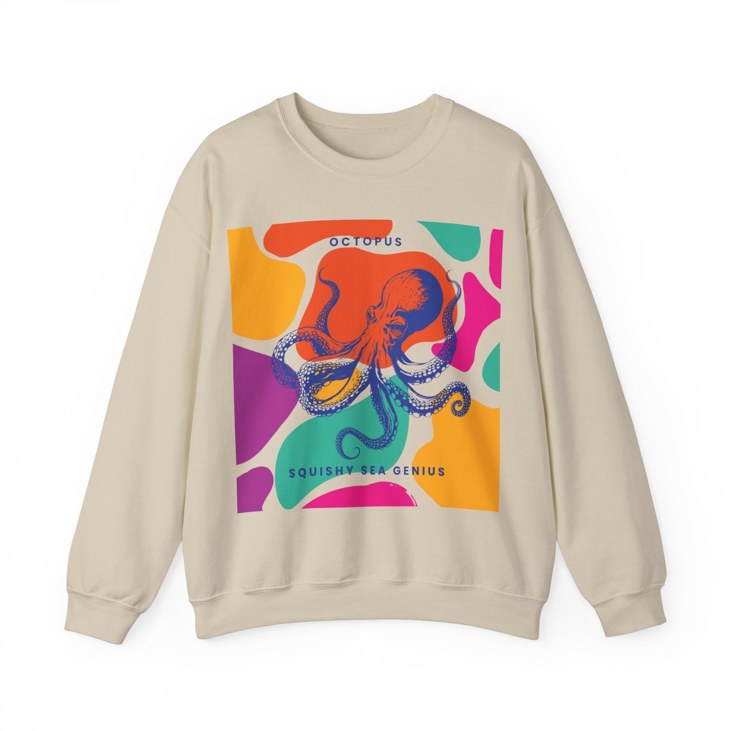 Squishy Sea Genius Octopus Unisex Heavy Blend™ Crewneck Sweatshirt Eu