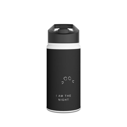 Black Cat Stainless Steel Water Bottle, Standard Lid