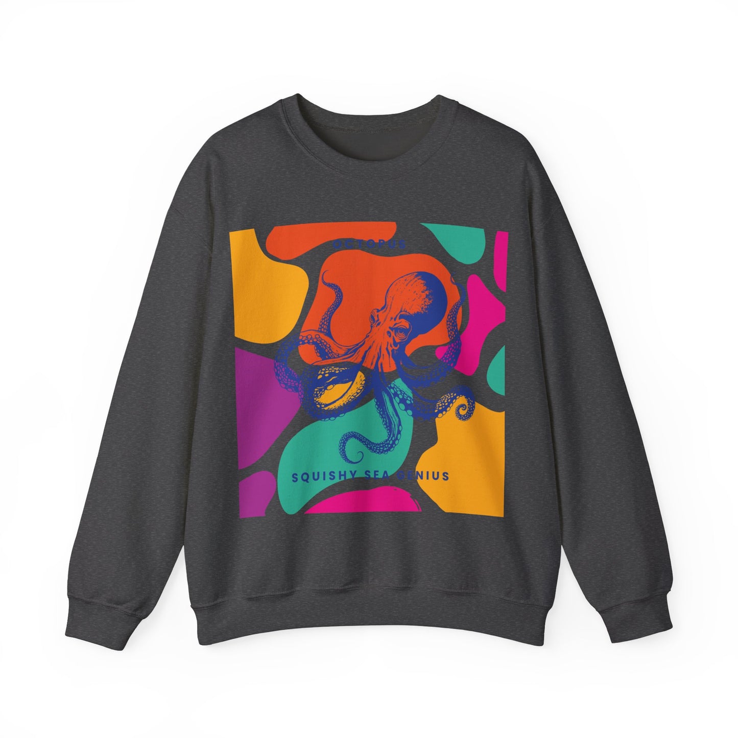 Squishy Sea Genius Octopus Unisex Heavy Blend™ Crewneck Sweatshirt Eu