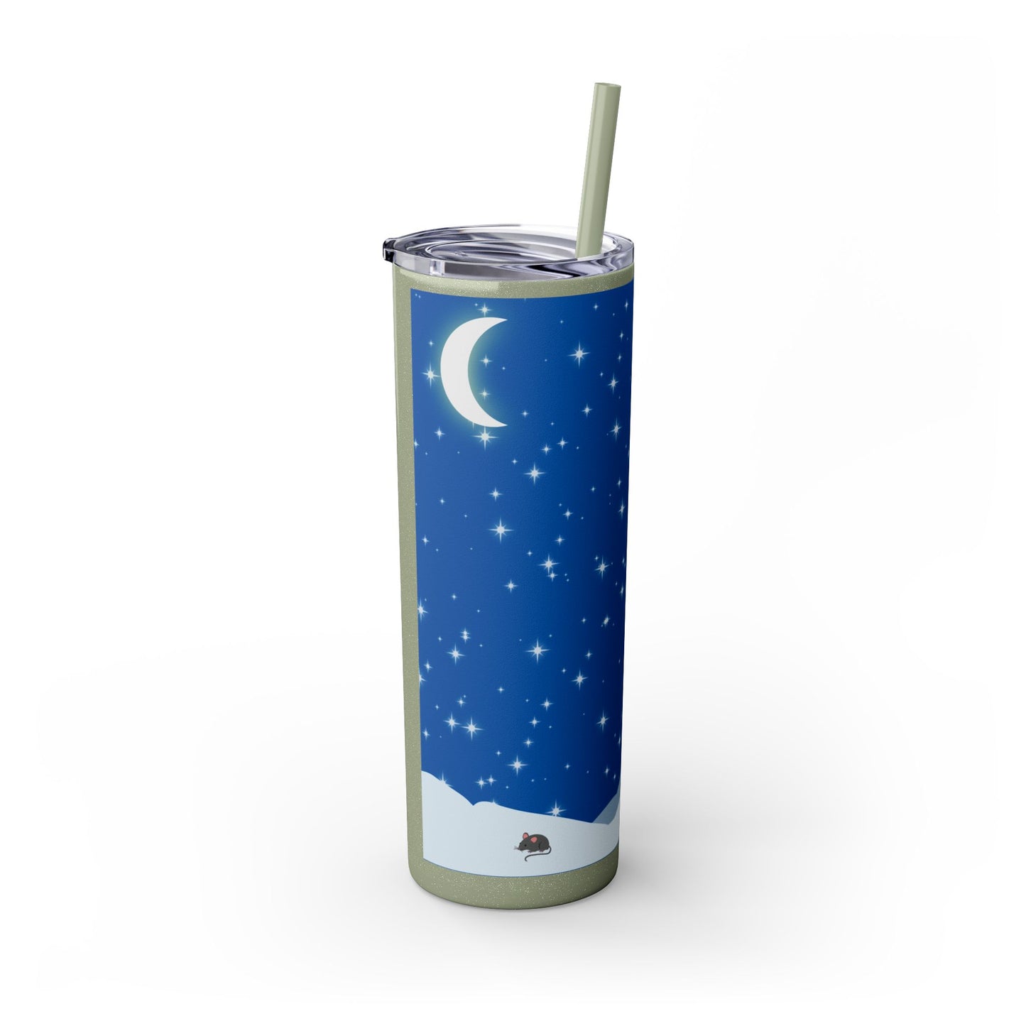 Snow Jumping Fox Tumbler with Straw, 20oz