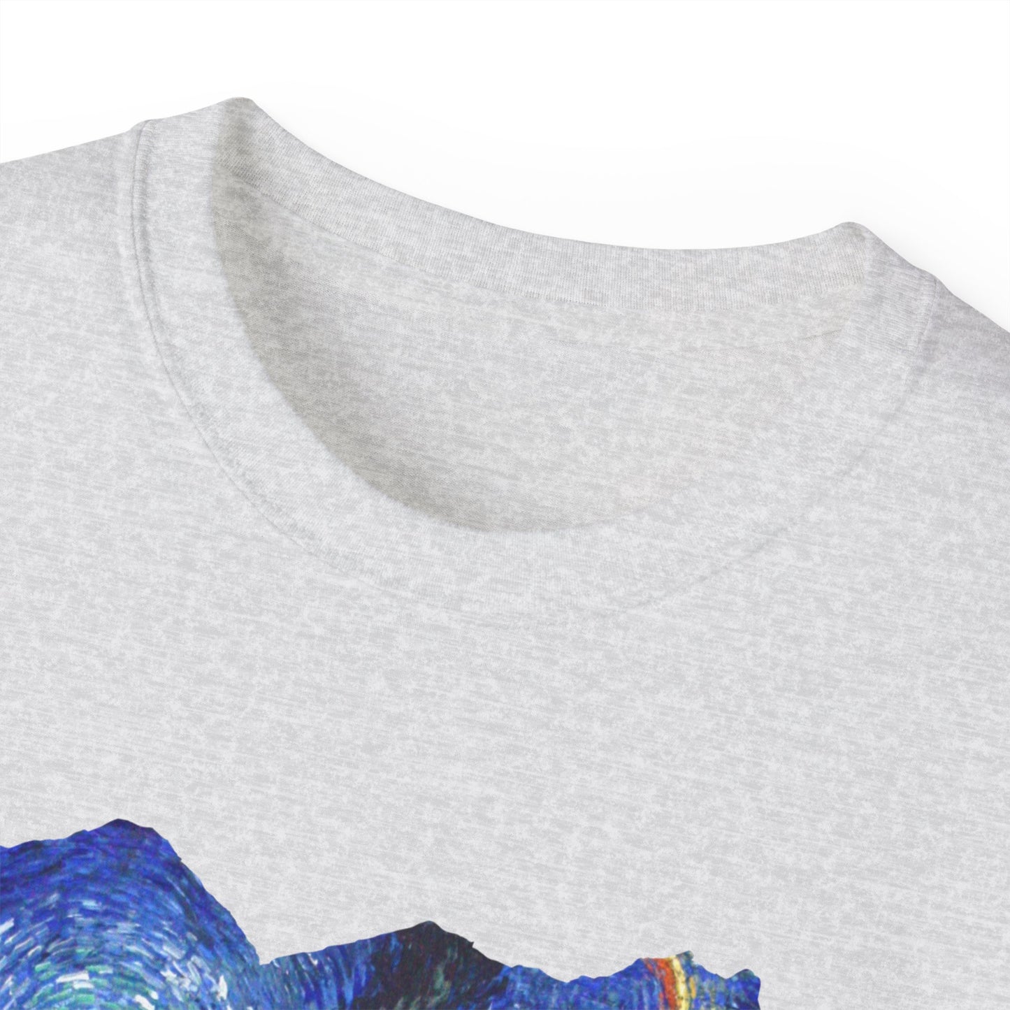 Ripped Vincent Van Gogh, Road with Cypresses and Star  1890 Ultra Cotton Tee