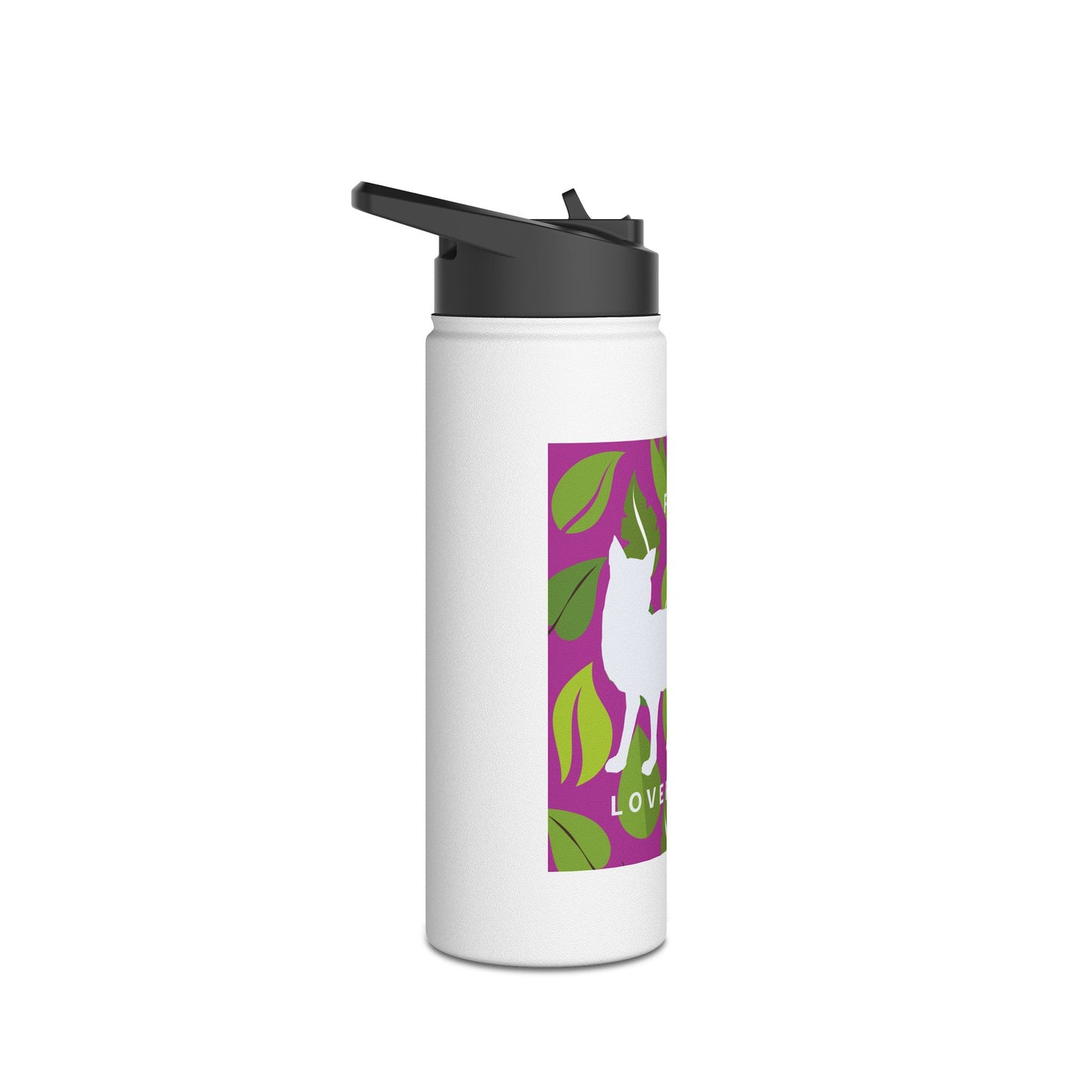 Fox Lovers Club Stainless Steel Water Bottle, Standard Lid