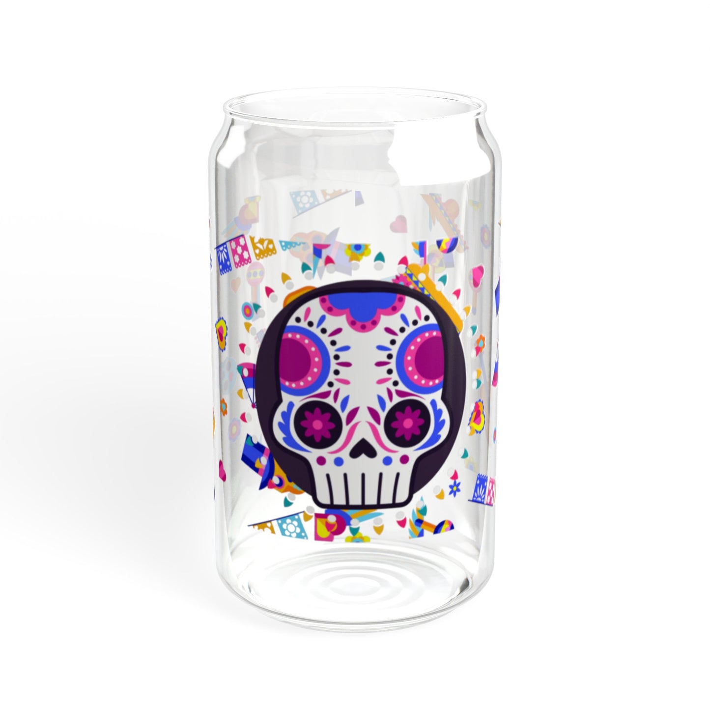 Candy Skull Sipper Glass, 16oz