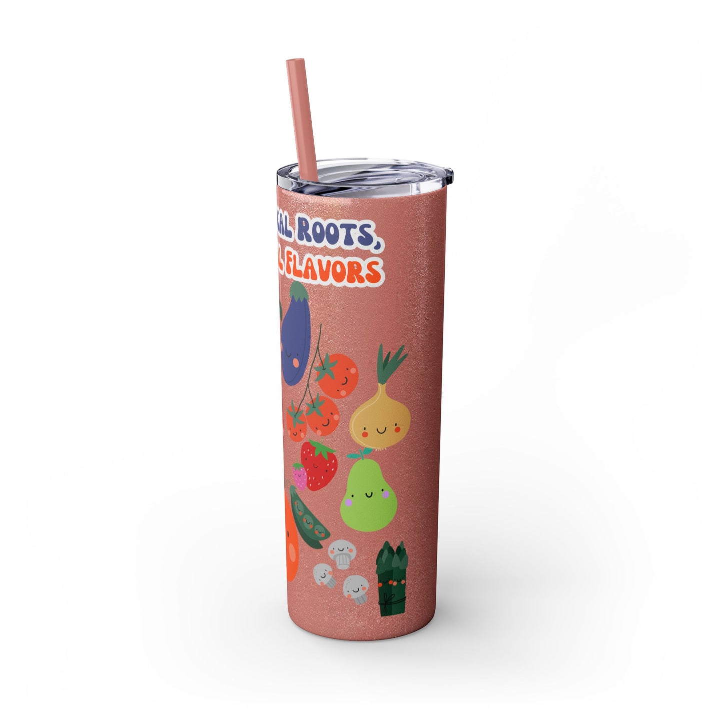 Vaso con pajita, 20 oz, raíces locales y sabores locales 