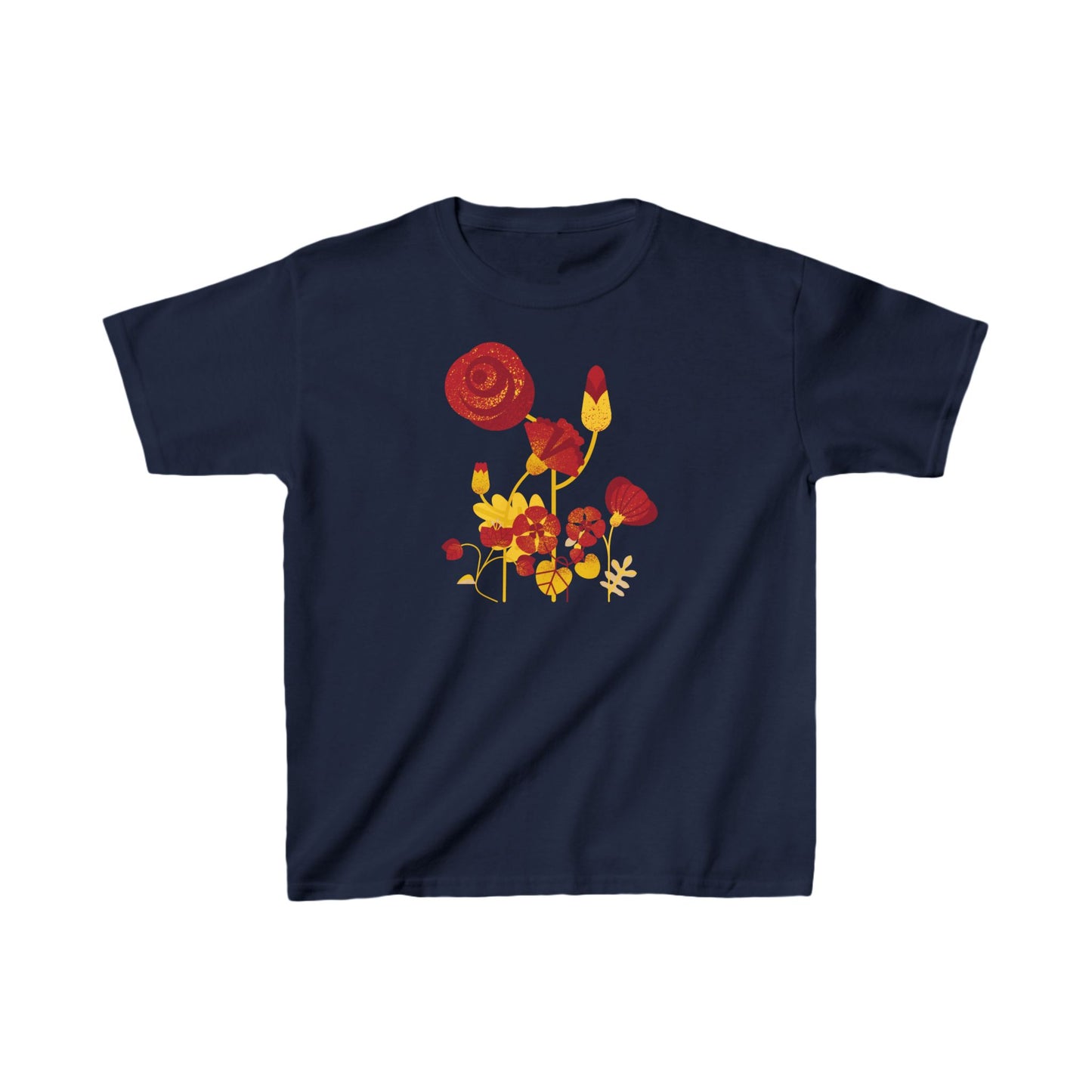 Retro Flowers Kids Heavy Cotton™ Tee