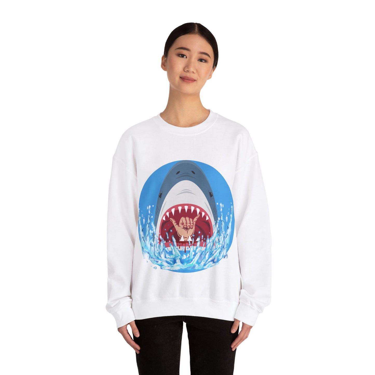 Surfin' Shark Unisex Heavy Blend™ Crewneck Sweatshirt EU