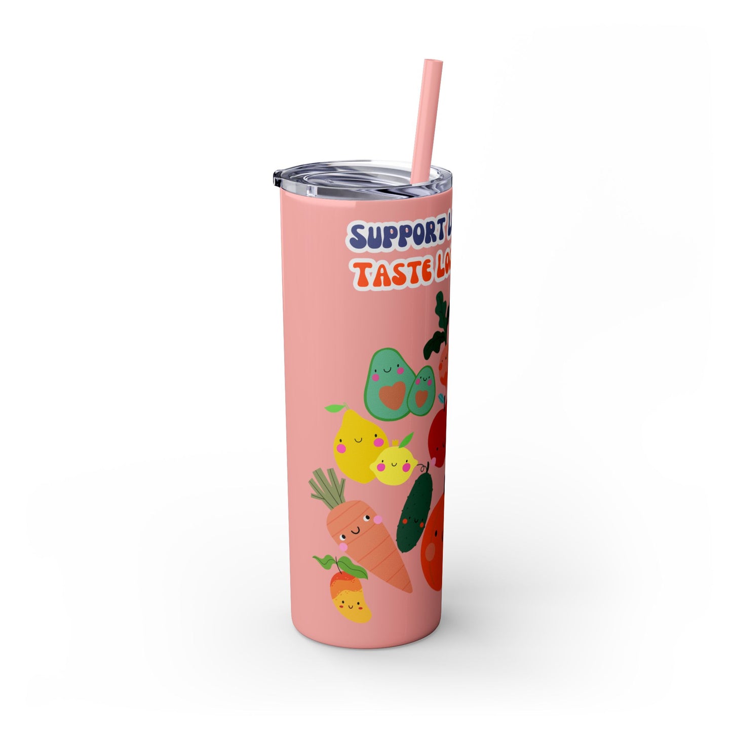 Vaso con pajita, 20 oz, raíces locales y sabores locales 