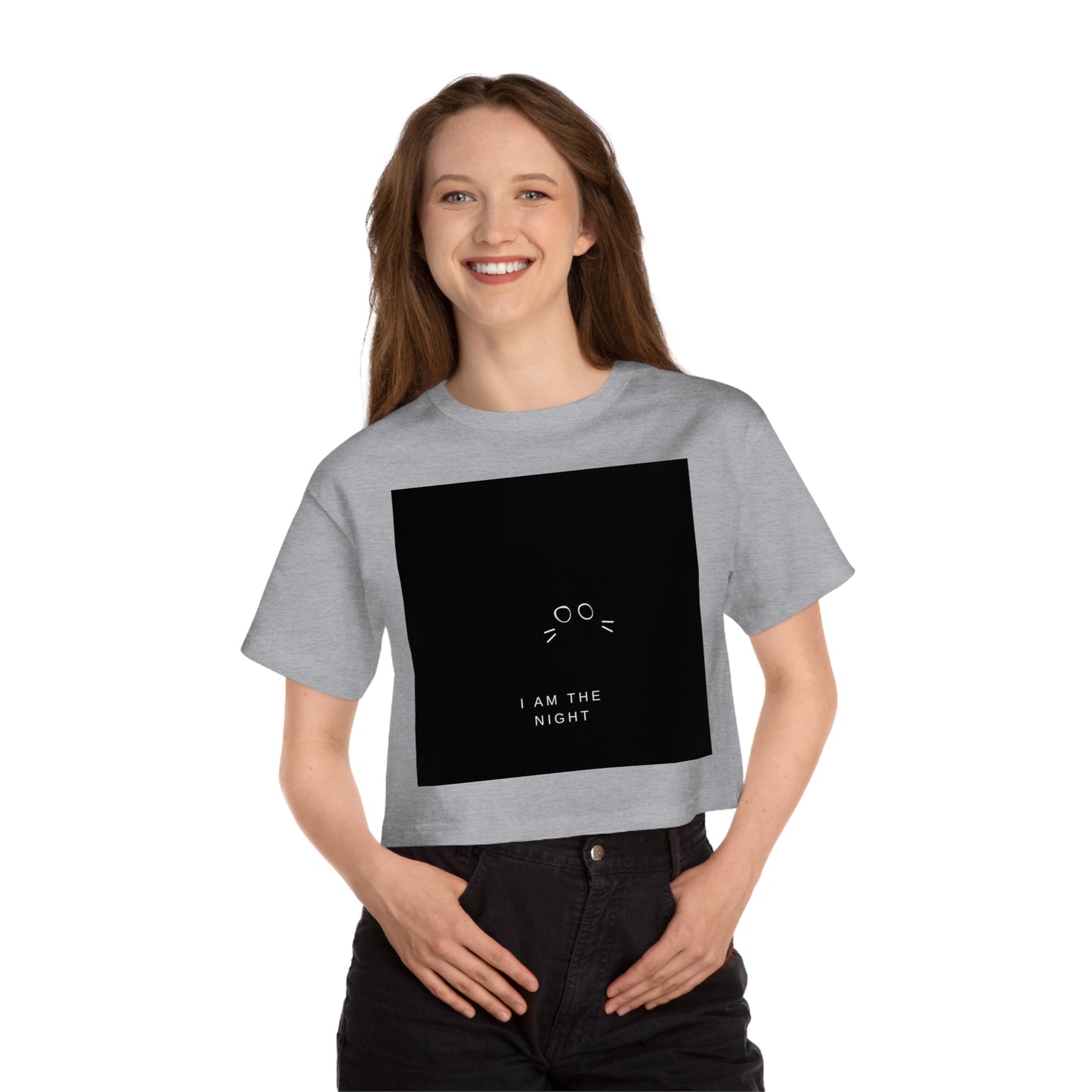 Black Cat Champion Women's Heritage Cropped T-Shirt