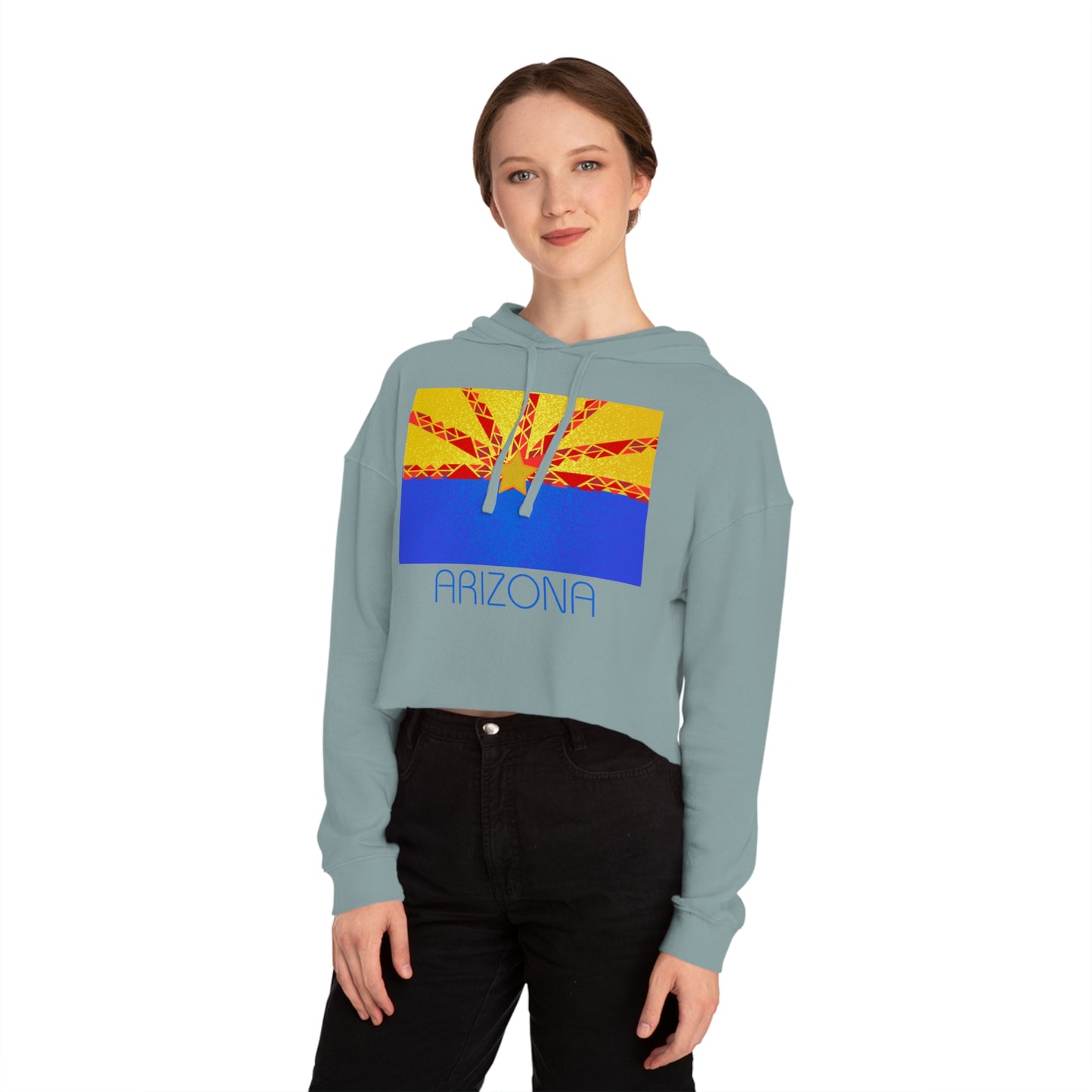 Modern Arizona Women’s Cropped Hooded Sweatshirt