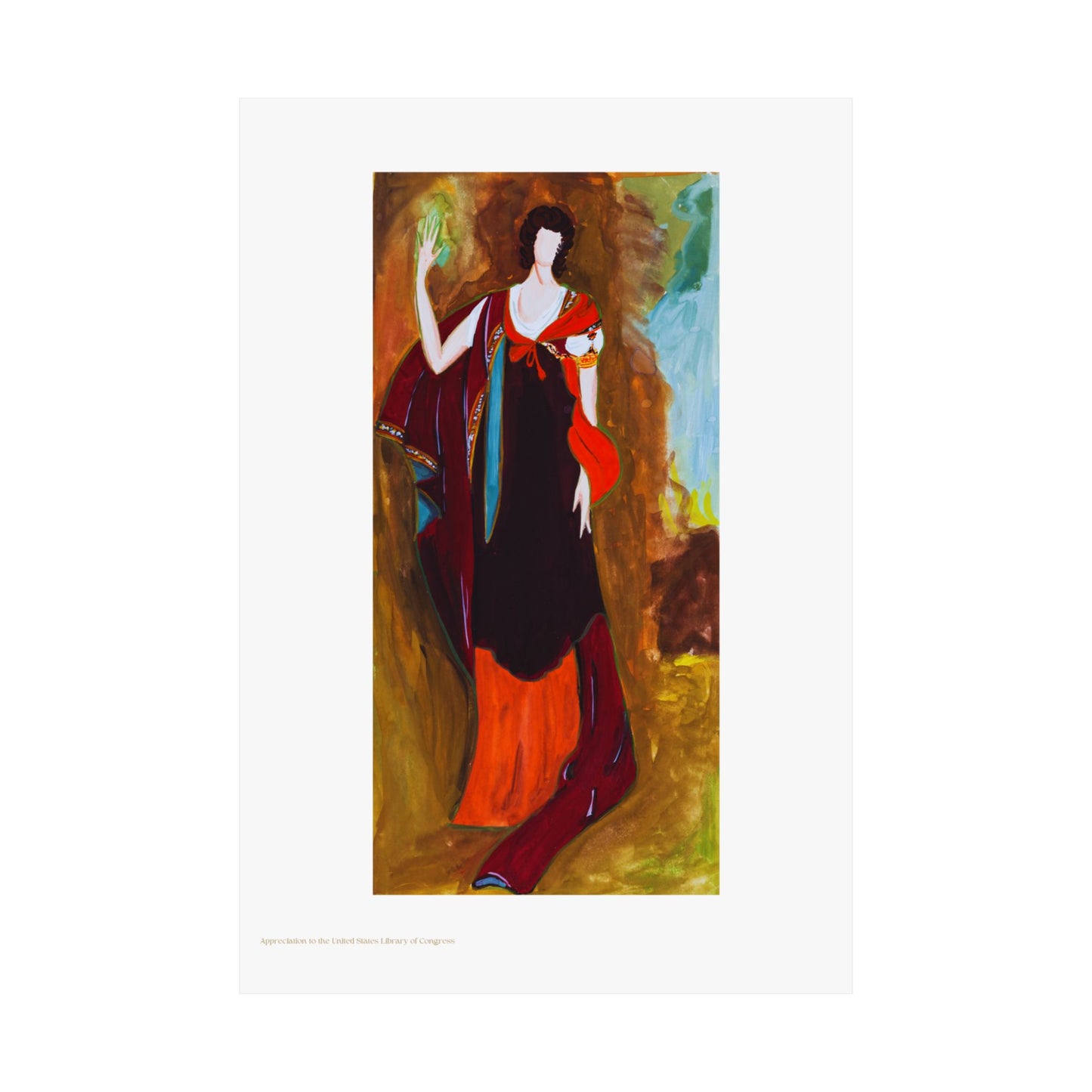 Unknown Lady Painting Vertical Poster