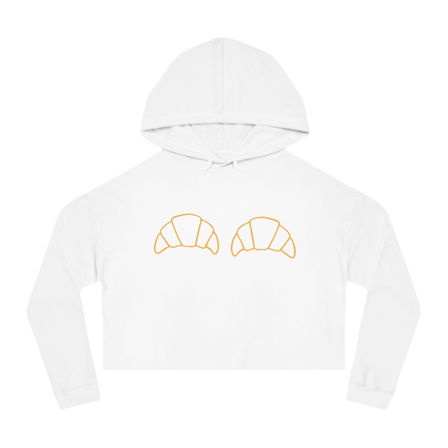 Itty Bitty Croissants Women’s Cropped Hooded Sweatshirt