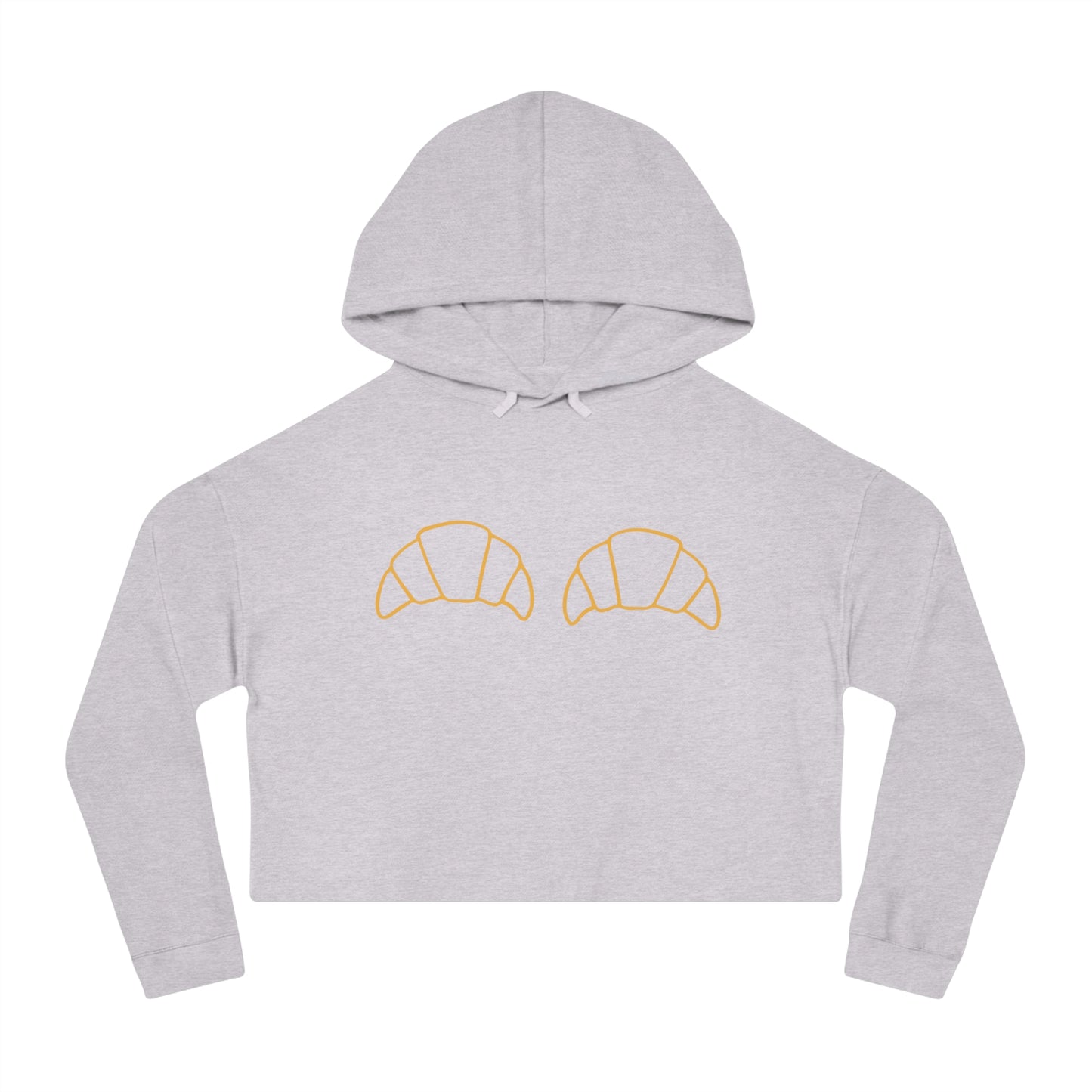 Itty Bitty Croissants Women’s Cropped Hooded Sweatshirt