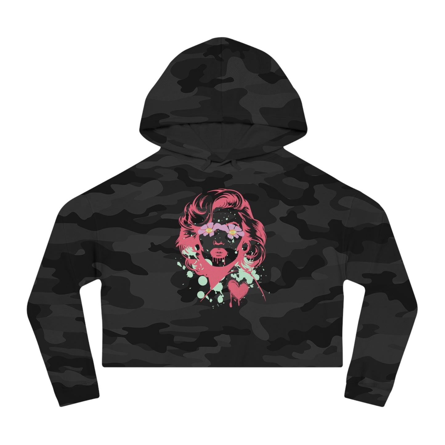 Norma Graffiti Women’s Cropped Hooded Sweatshirt