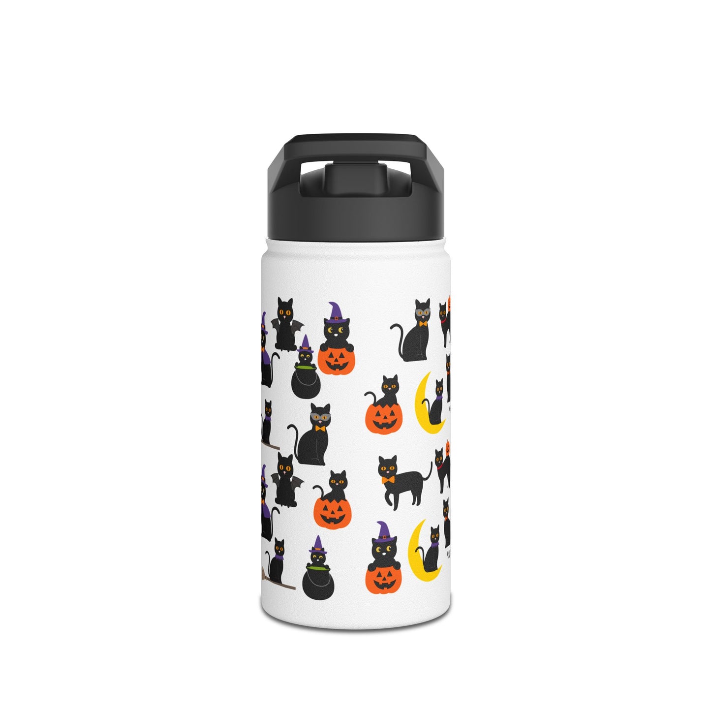 Halloween Cats Stainless Steel Water Bottle, Standard Lid