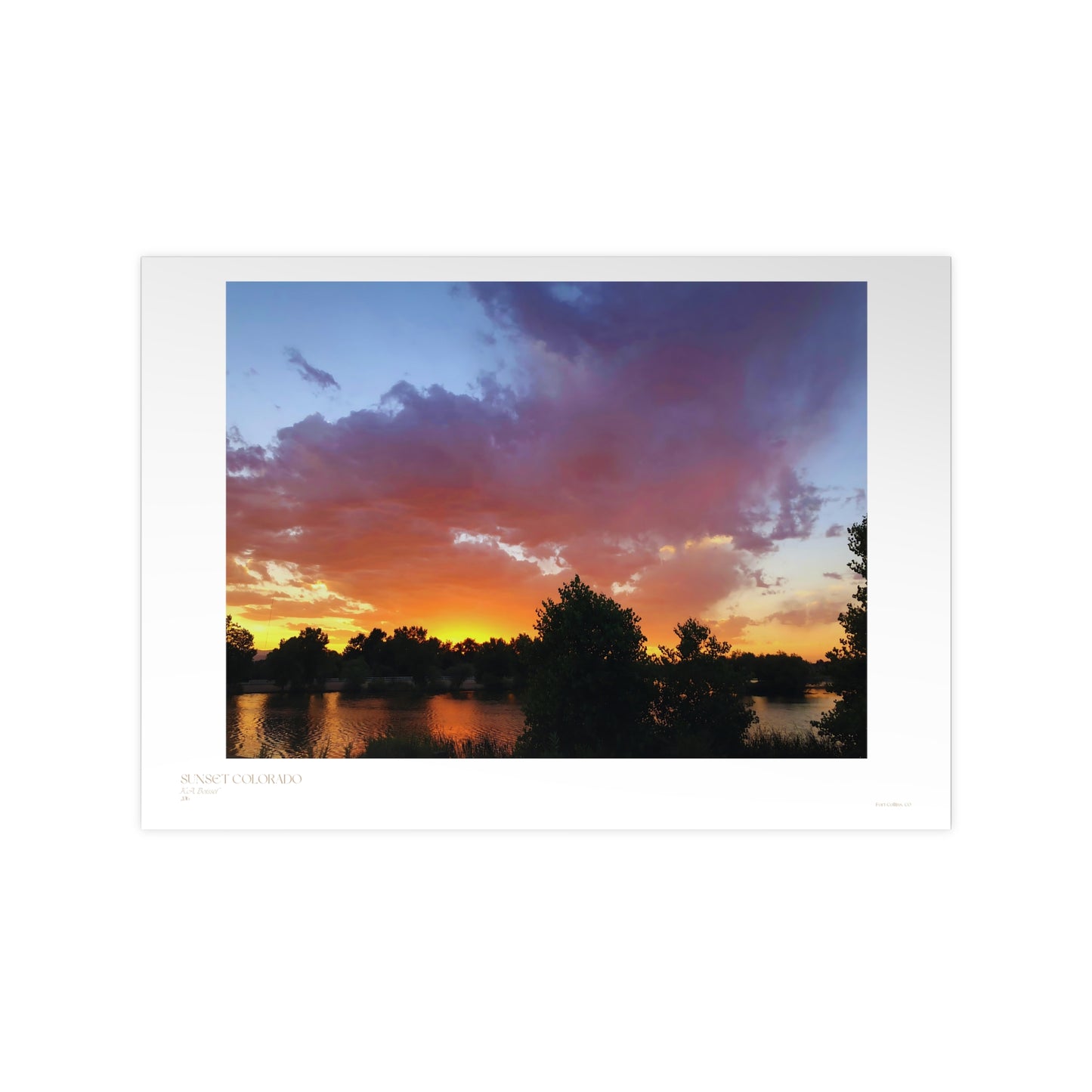 Sunset Colorado Matte Photograph Horizontal Posters EU