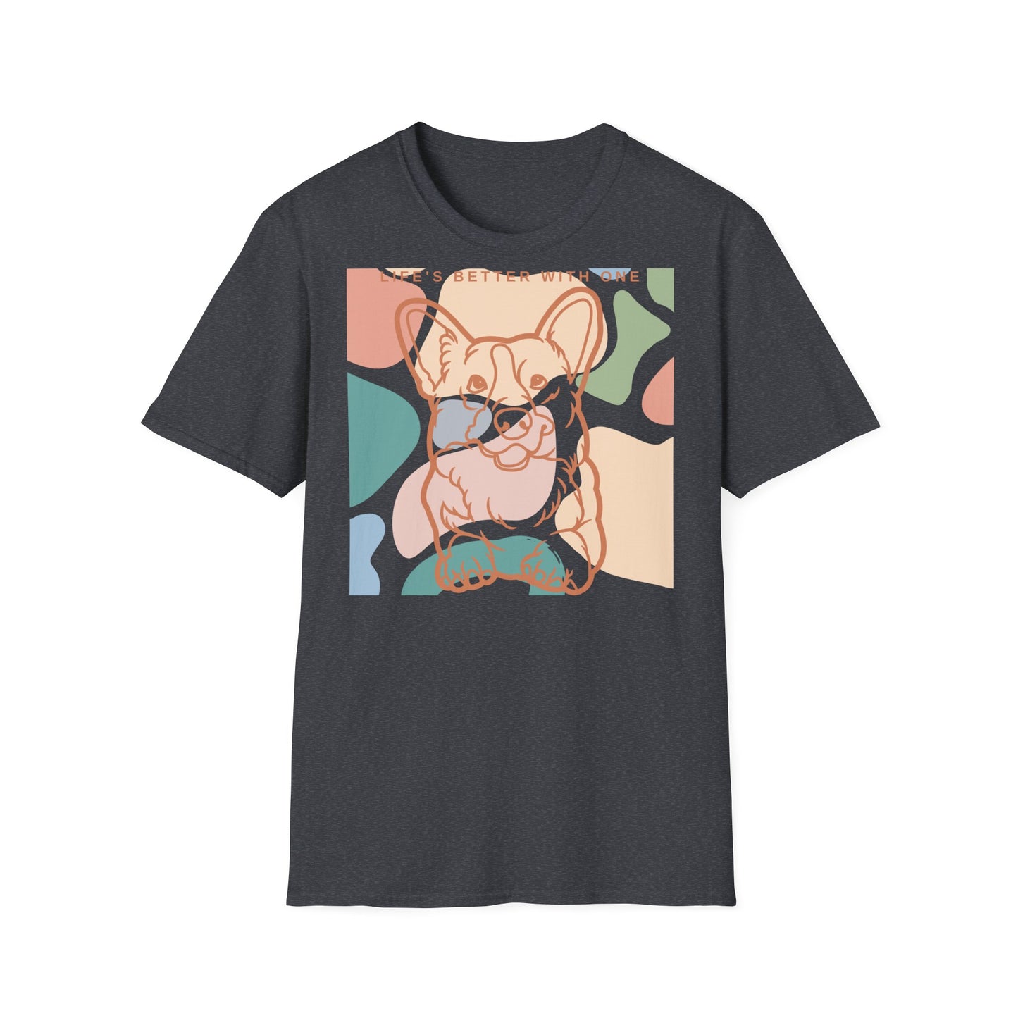 Bonita camiseta unisex de estilo suave con diseño de Corgi 