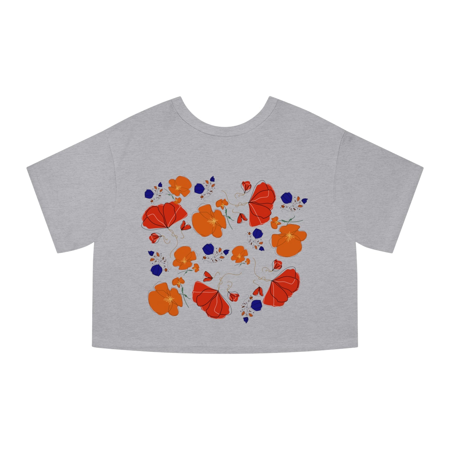 Poppy Bouquet Champion Women's Heritage Cropped T-Shirt