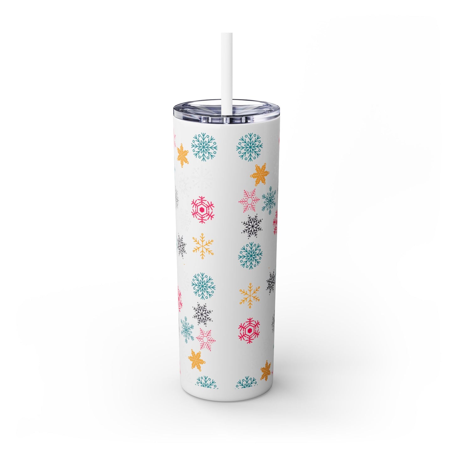 Vaso con pajita Let it Snow Rainbows, 20 oz