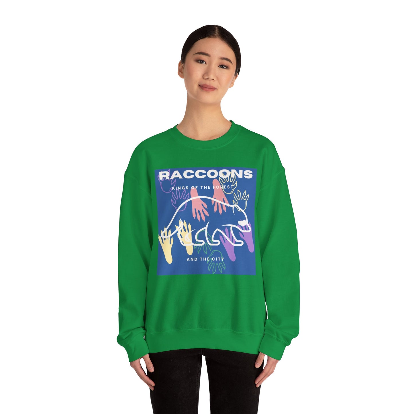 Kings of City Forest Raccoons Unisex Heavy Blend™ Crewneck Sweatshirt