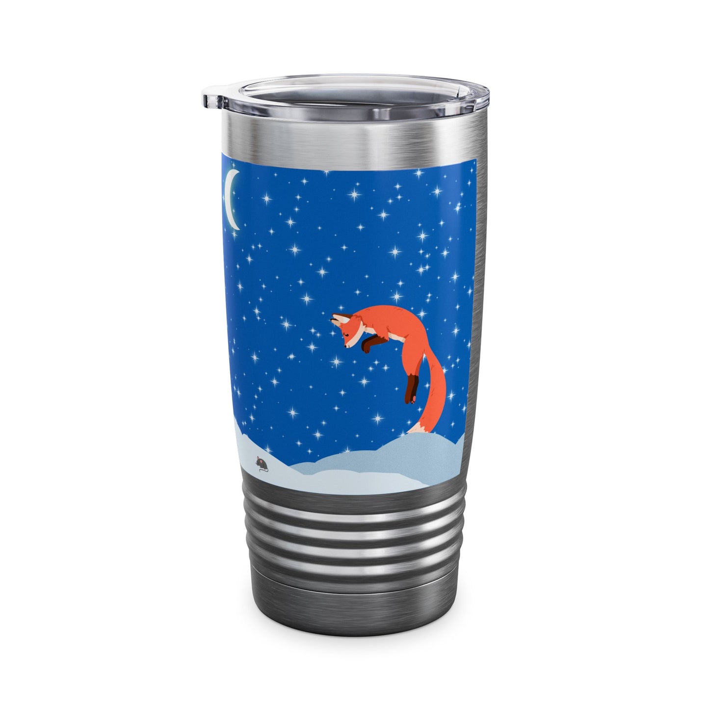 Snow Jumping Fox Ringneck Tumbler, 20oz