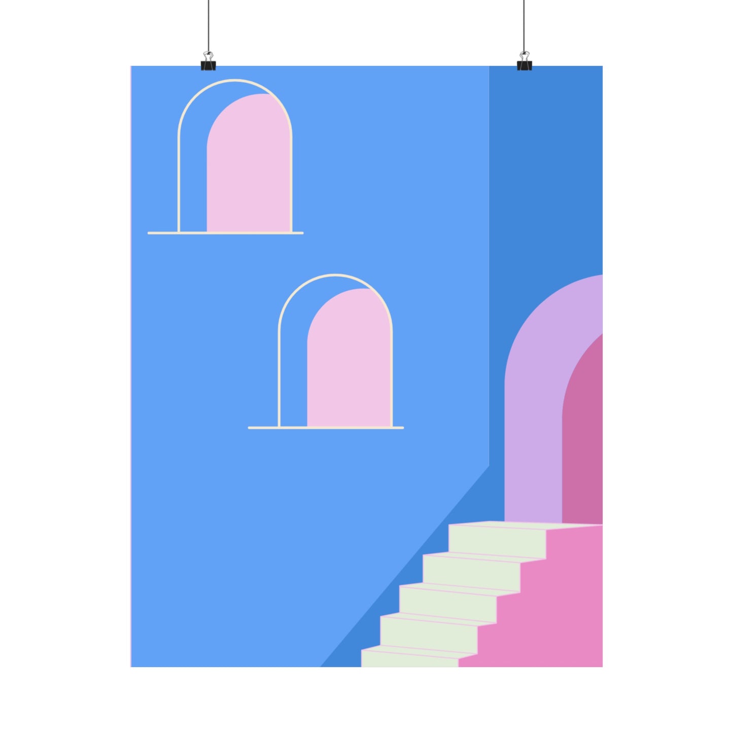 Doorways Illustration Vertical Poster