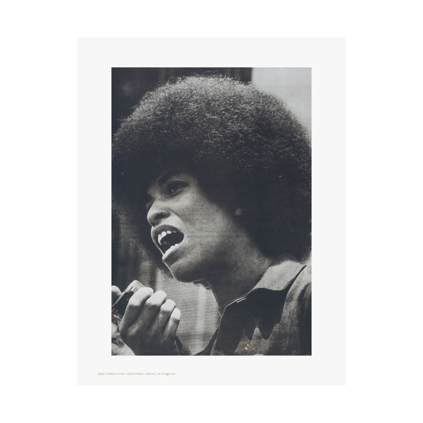 Angela Davis Black Panther Party Vertical Poster