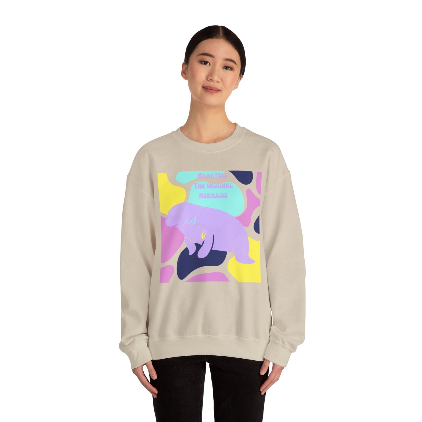 The Original Mermaid Manatee Unisex Heavy Blend™ Crewneck Sweatshirt