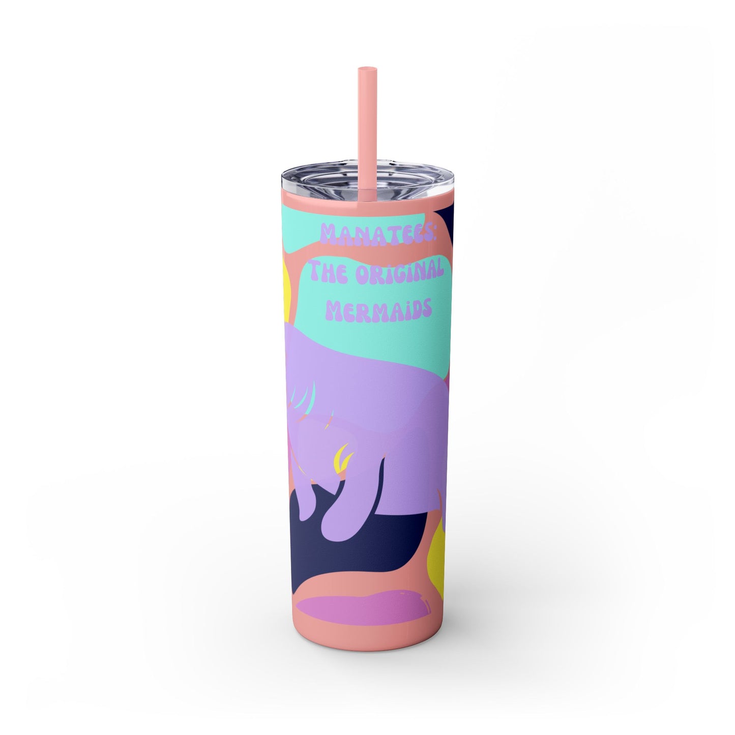 The Original Mermaid Manatee Tumbler with Straw, 20oz