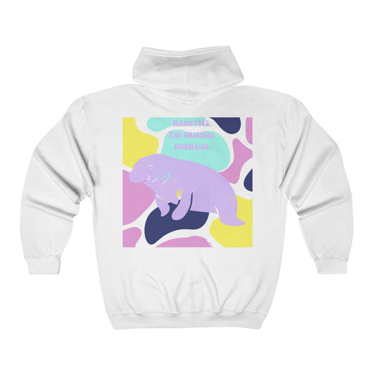 The Original Mermaid Manatee Unisex Heavy Blend™ Full Zip Hooded Sweatshirt EU