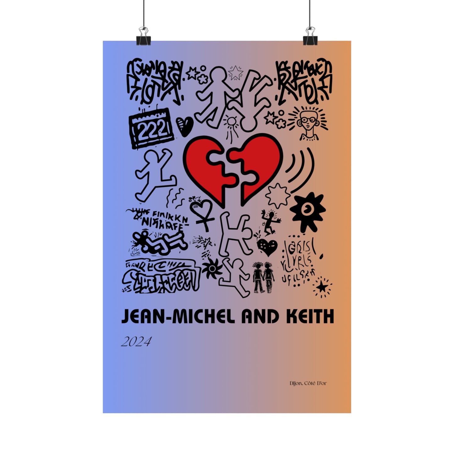 Jean-Michel And Keith Vertical Posters