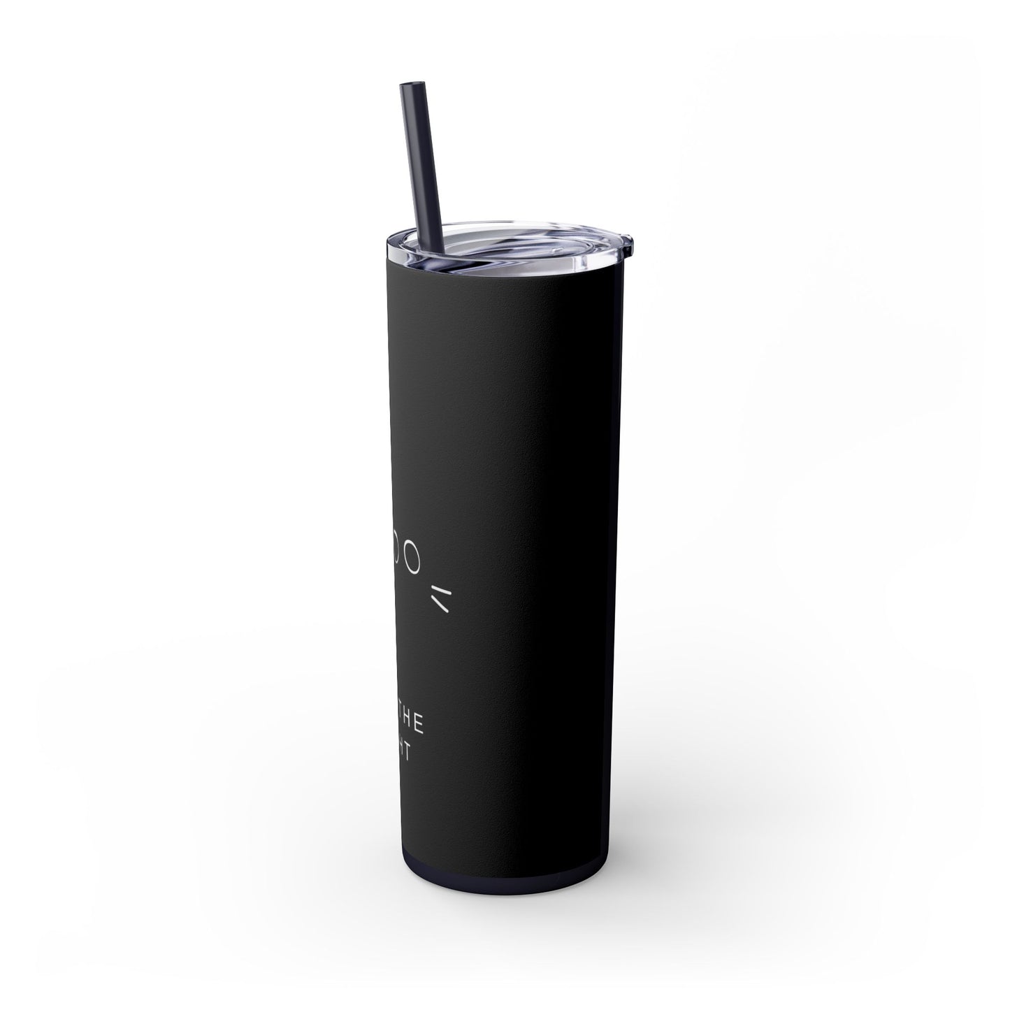 Black Cat Tumbler with Straw, 20oz