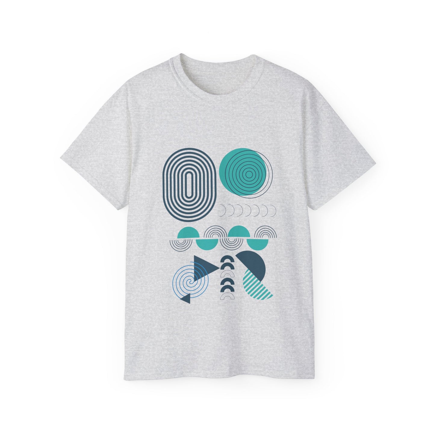 Blue Geometry Illustration Ultra Cotton Tee