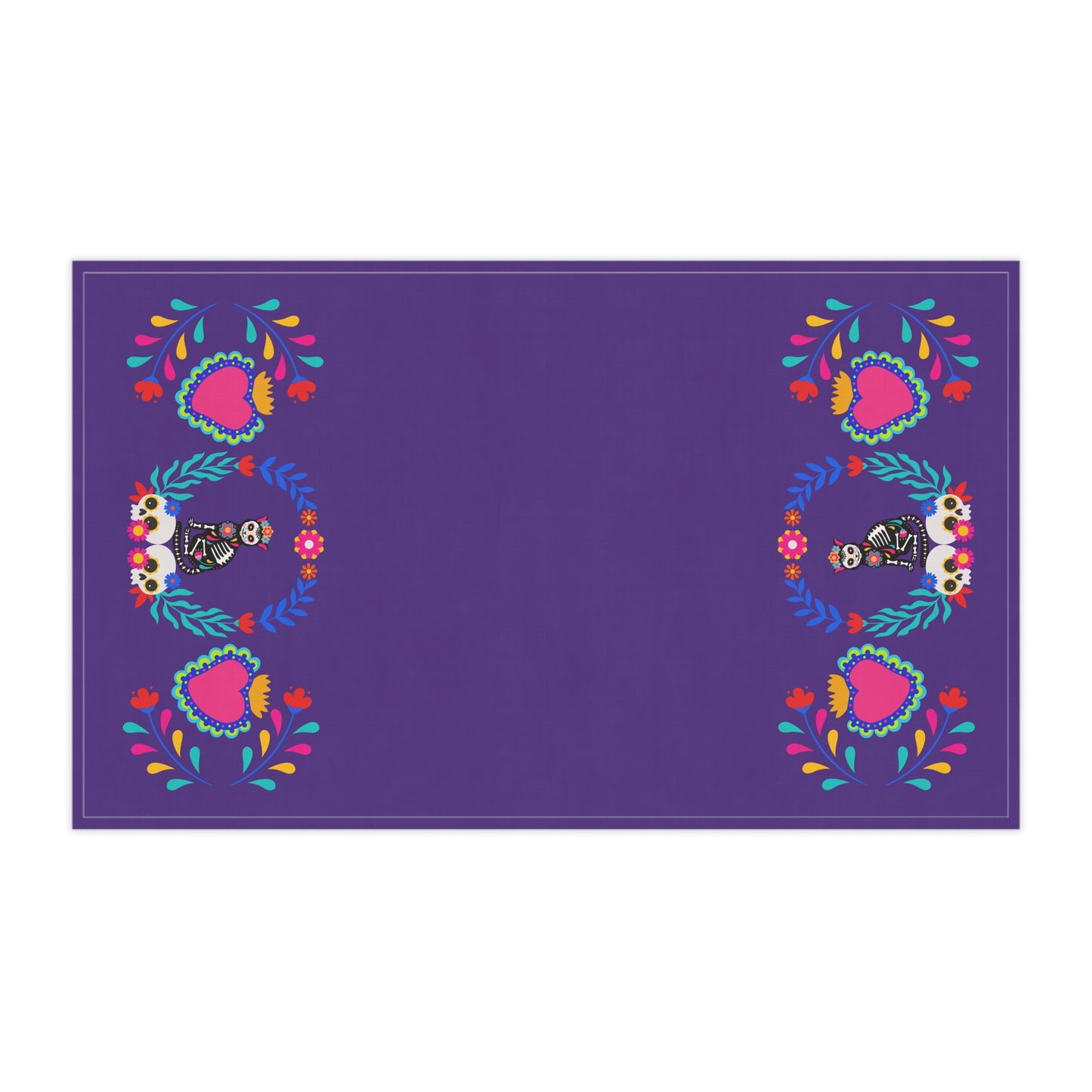 Dia De La Kittie Purple Towels cotton