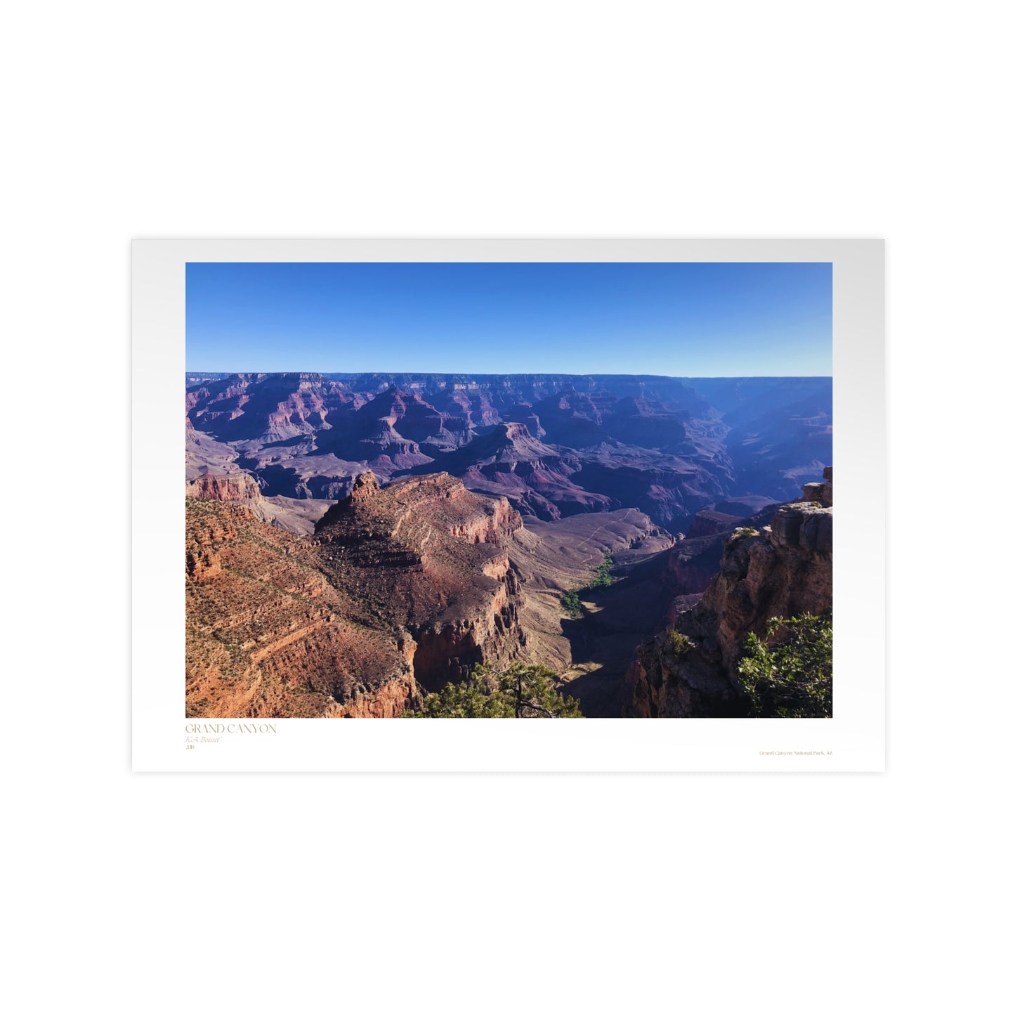 Pósteres horizontales con fotografías mate del Gran Cañón