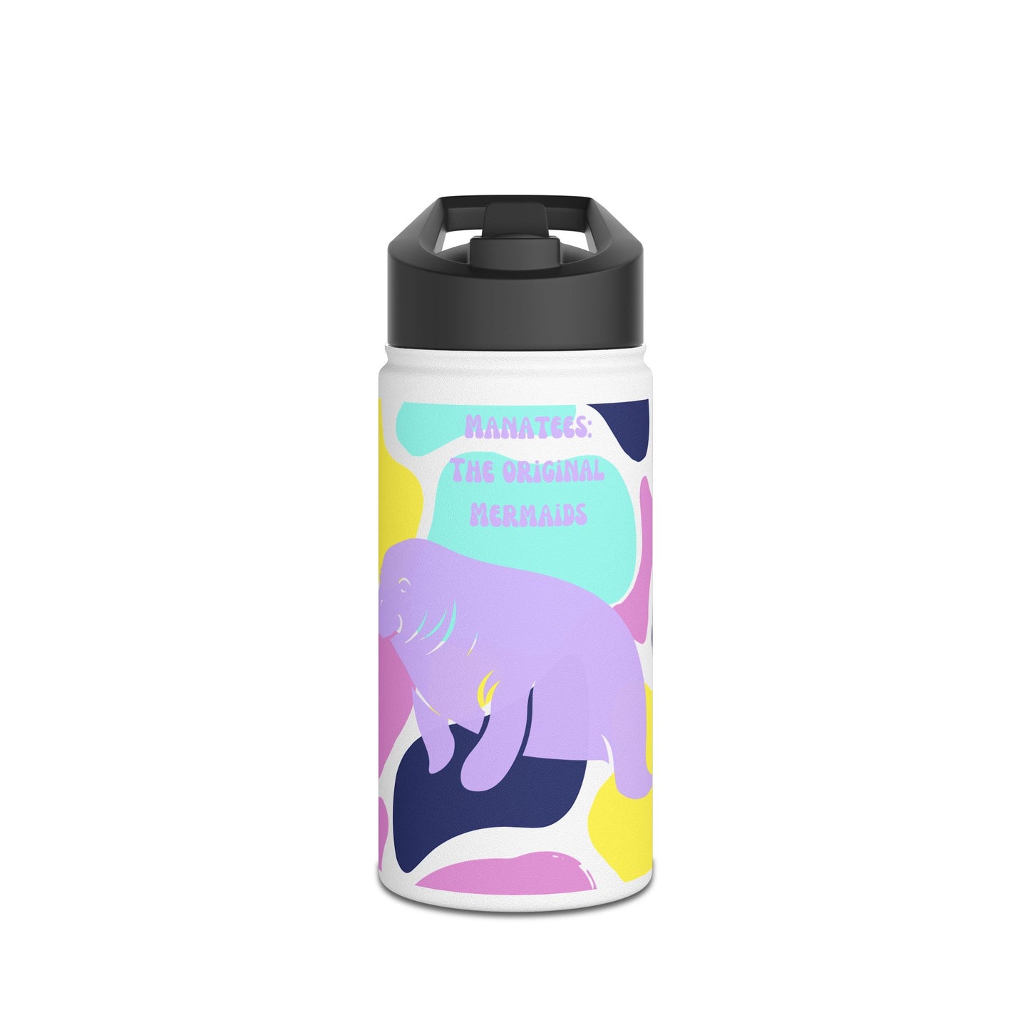 The Original Mermaid Manatee Stainless Steel Water Bottle, Standard Lid