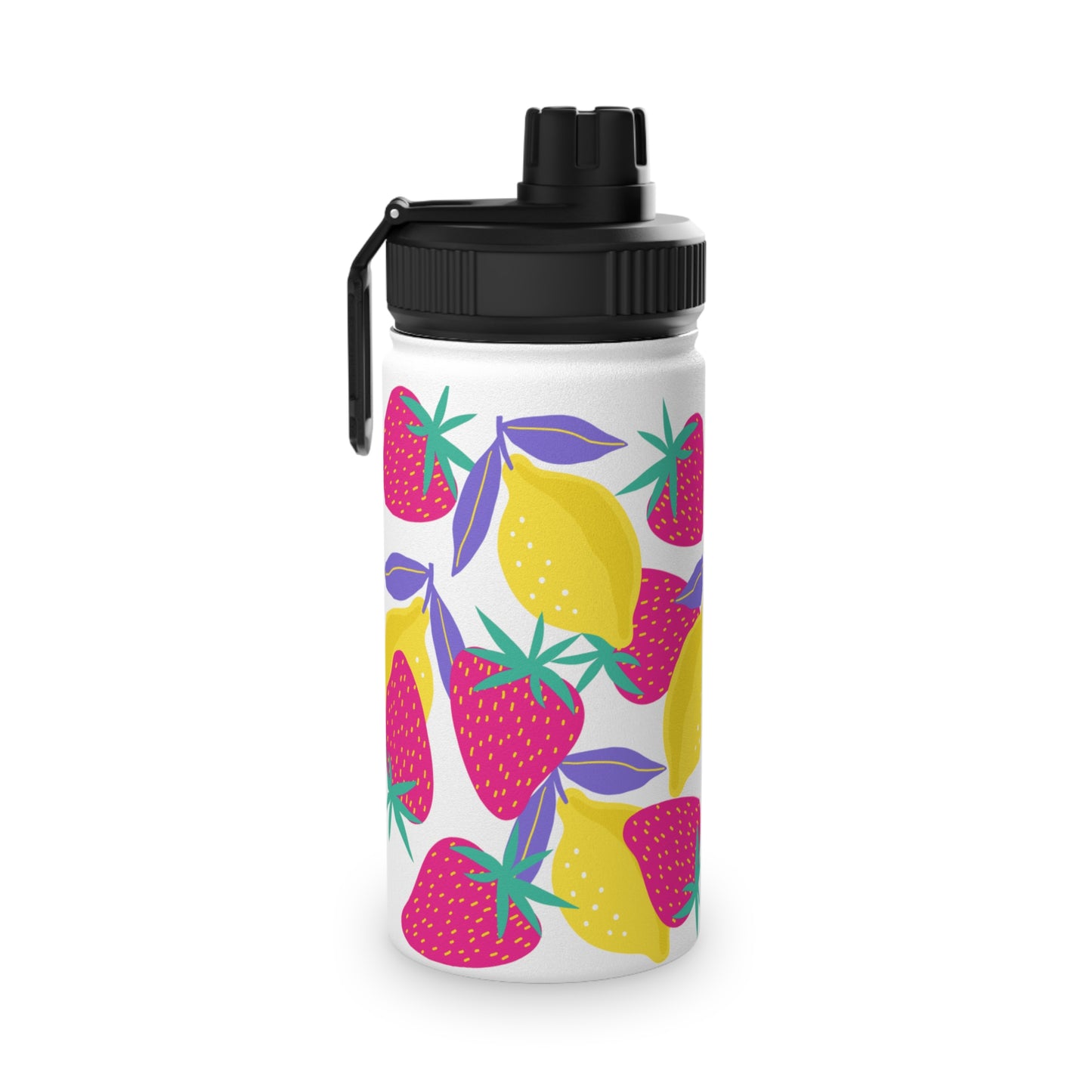 Lemons and Strawberries Stainless Steel Water Bottle, Standard Lid EU