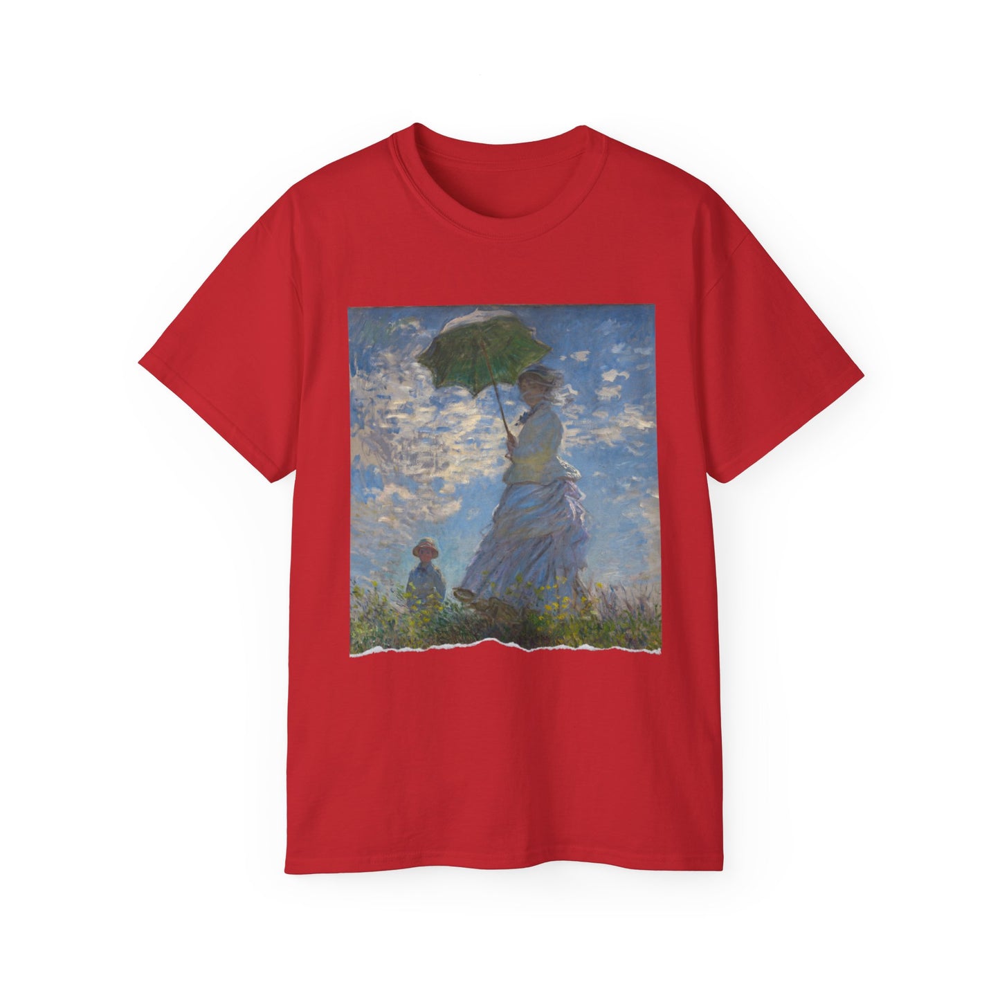 Ripped Claude Monet Madame Monet and Her Son or The Stroll 1875 Ultra Cotton Tee