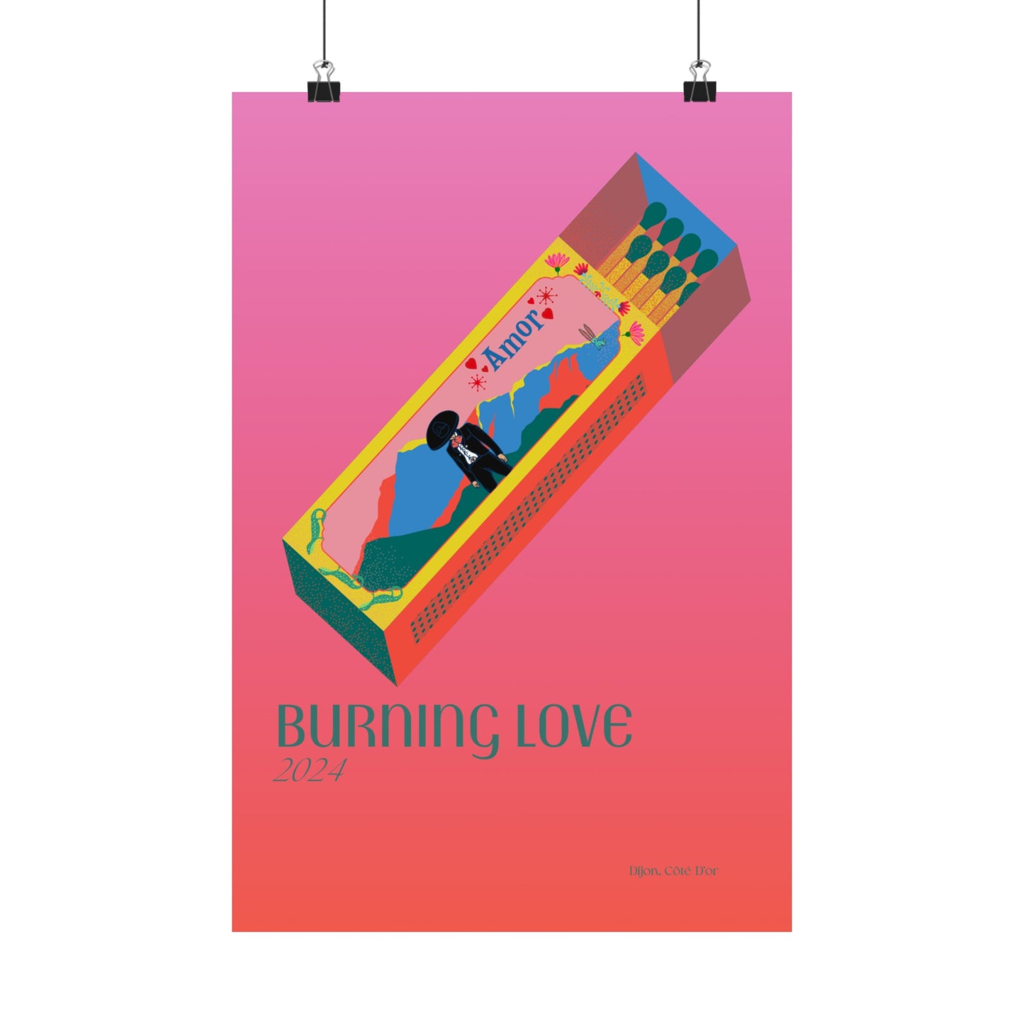 Burning Love Vertical Posters