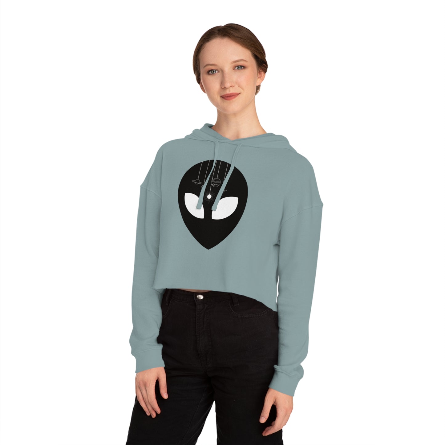 Alien Universe Crop Hoodie