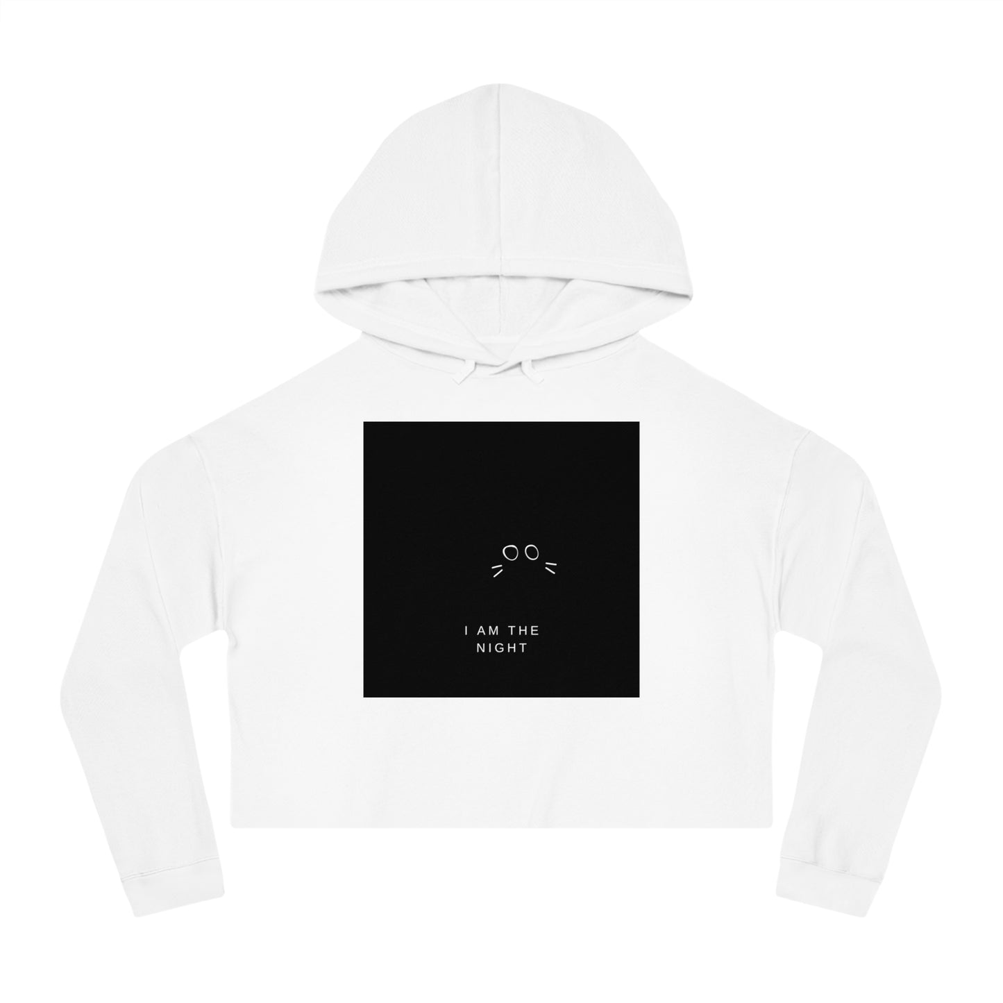 Black Cat Crop Hoodie