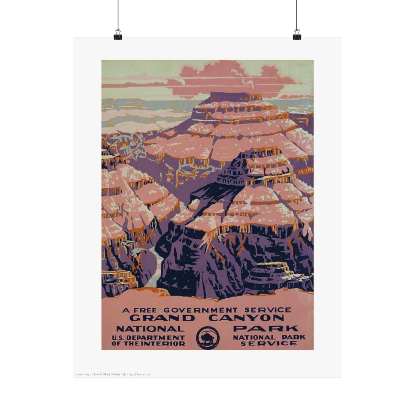 The Grand Canyon Illustration Vertical Poster