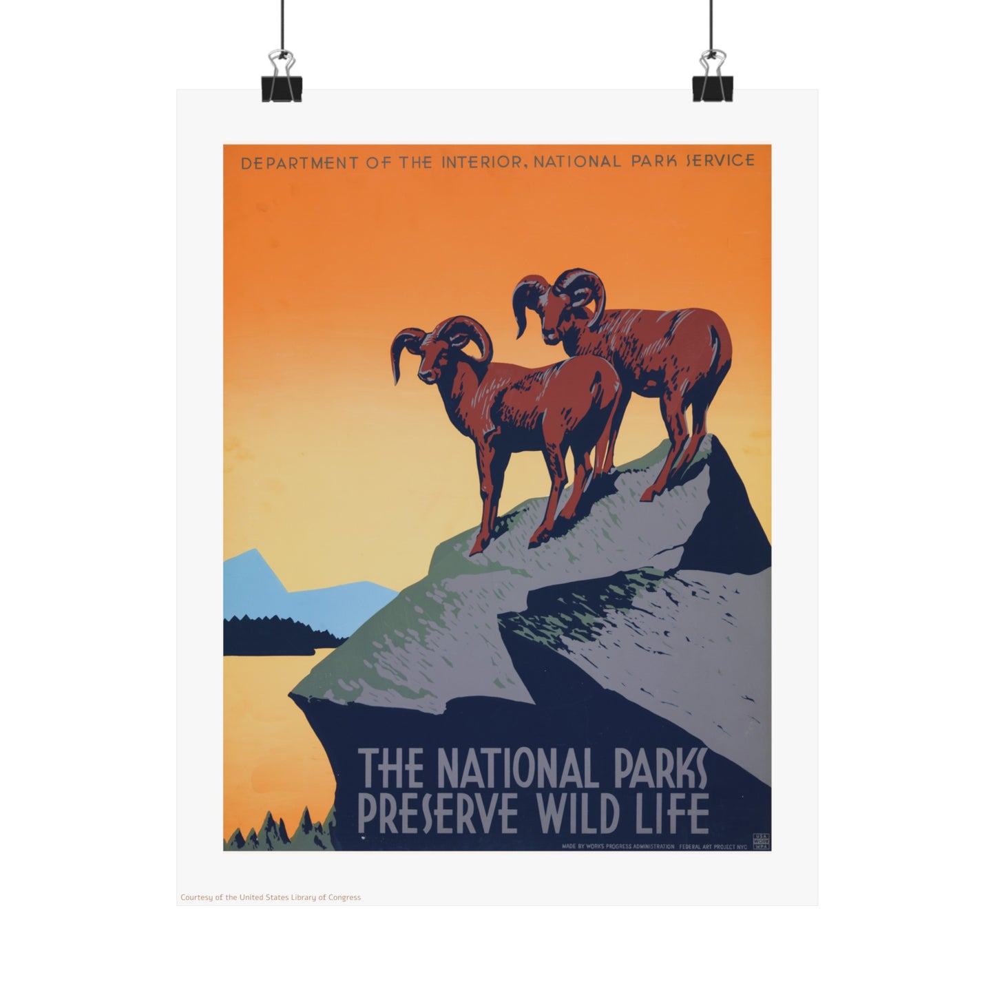 National Park Illustration Vertical Poster