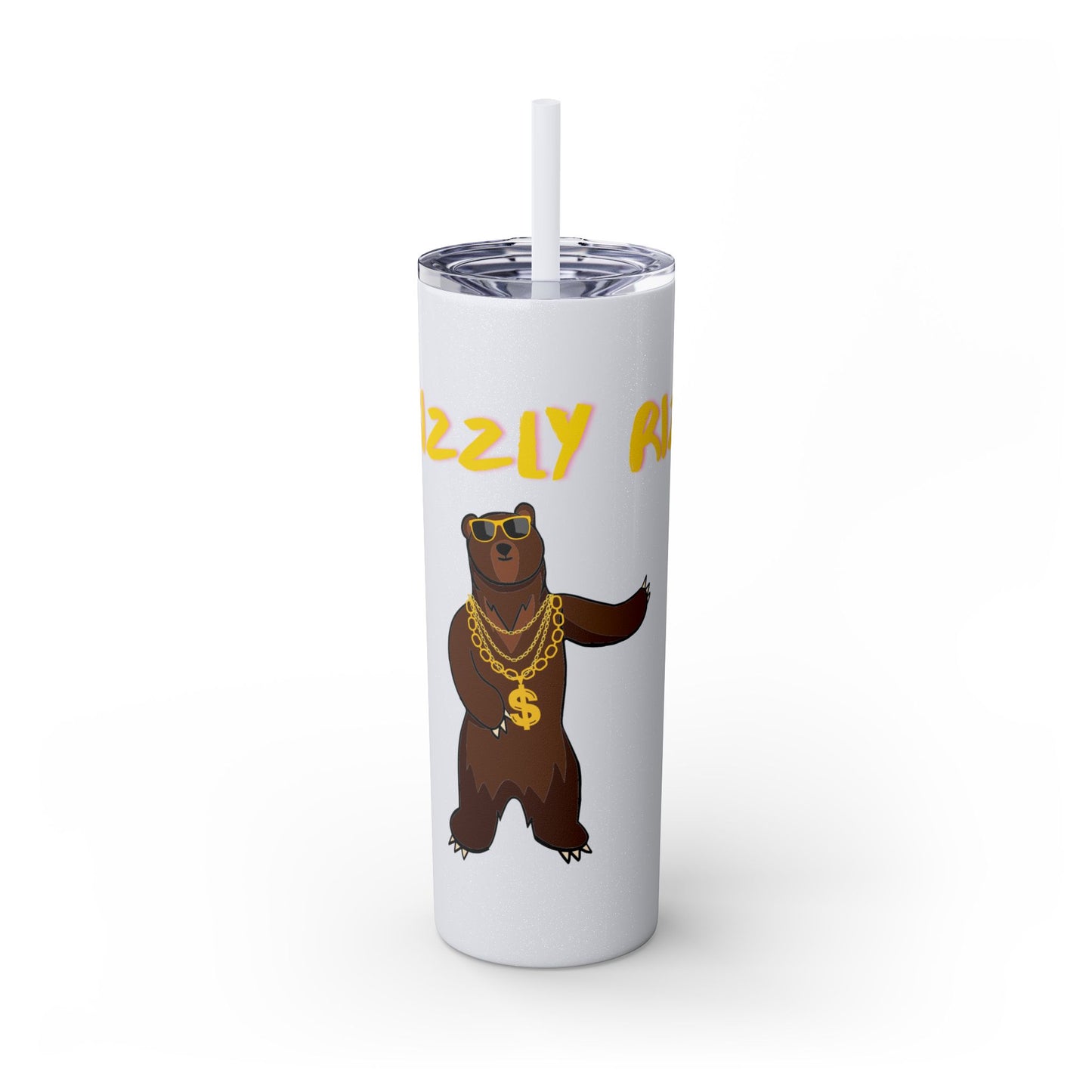 Grizzly Rizz Bear Tumbler with Straw, 20oz